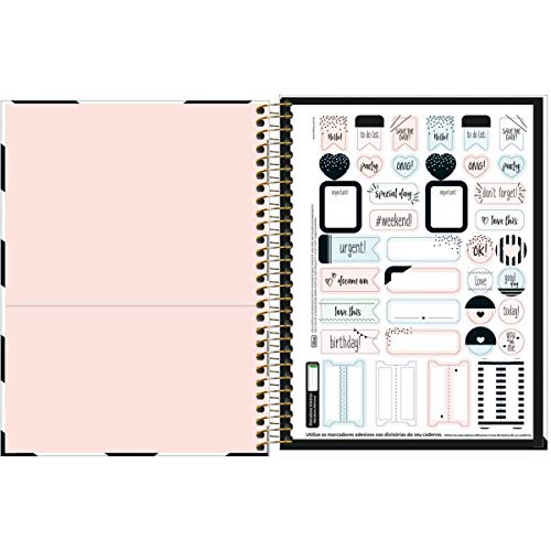 Caderno de 10 Matérias Capa Dura, Pacote com 4 Cadernos, 160 Folhas, Cores Sortidas, Tilibra, Modelo