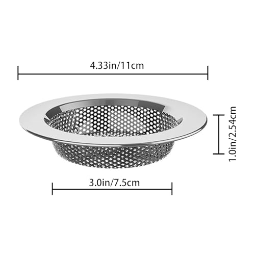 Coladores para fregadero de cocina acero inoxidable 4.5" 2 piezas miniatura 3