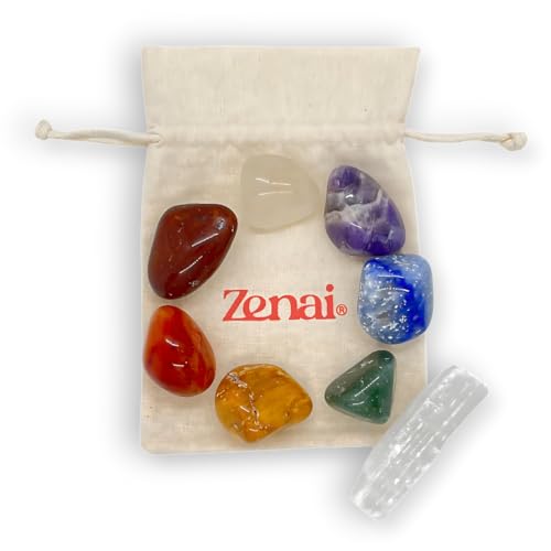 Zenai - Pedras Grandes 100% Naturais 7 Chakras + Bastão De Seleni...
