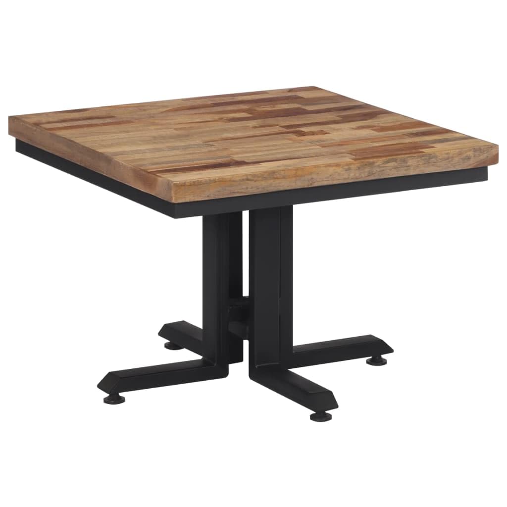 Petite table à manger basse en teck solide pour optimiser votre salon