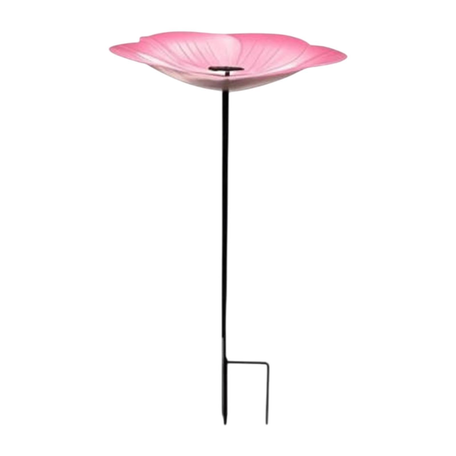 Bird Bath Bowl Metal Decorative Outdoor Bird Feeder for Garden Patio Outside Pink Home & Garden | Yard, Garden & Outdoor Living | Bird & Wildlife Accessories | Birdbaths-image-21