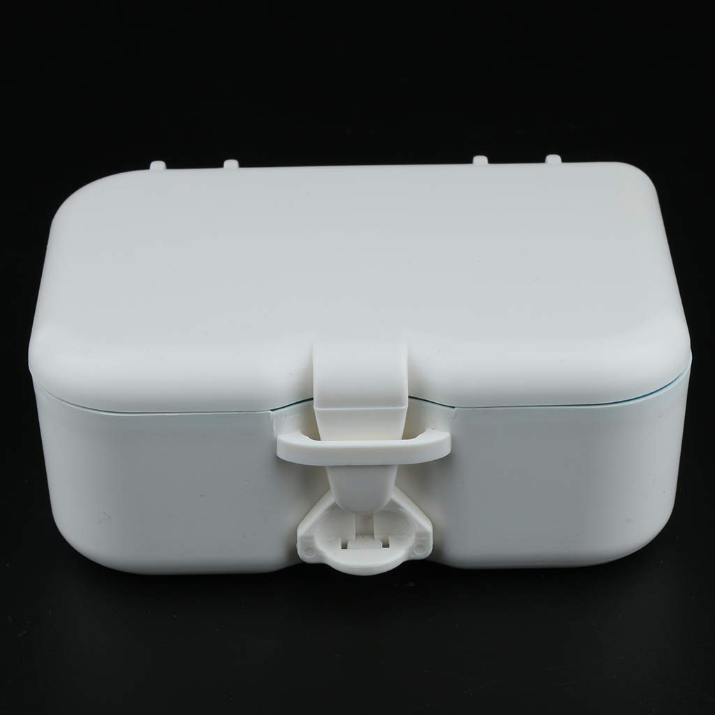 Estuche portátil para dentaduras postizas con espejo integrado, caja de almacenamiento de dientes