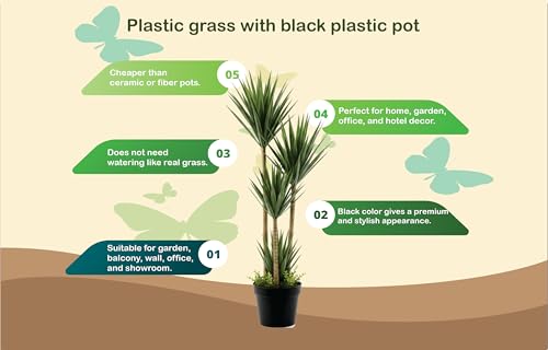 Image of ENUTROF Artificial Table Top Plant for Gifiting, Home Decor, Office Decor & Commercial Site || Artificial Plant for Indoor |(Green)