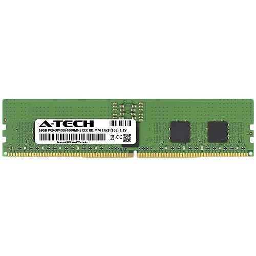 Image of A-Tech 16GB DDR5 4800MHz PC5-38400 ECC RDIMM 1Rx8 (EC8 10x4) Single Rank 1.1V ECC Registered DIMM 288-Pin Server RAM Memory Upgrade Module (A-Tech Enterprise Series)