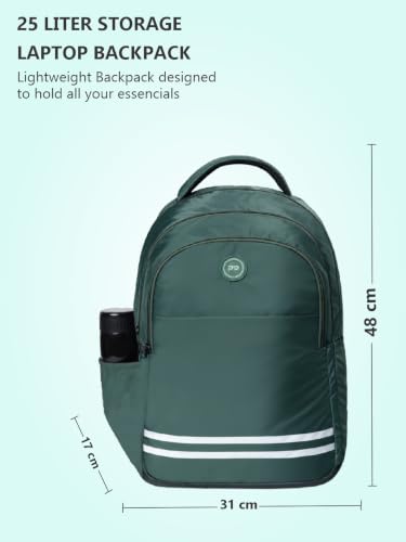 Image of PB Pearlbags FLAUNT 25L Solid Casual Backpack,3 Compartment,Premium Fabric,Water Resistant Anti Theft,School & College Bag for Boys and Girls,Office & Travel Bag for Men and Women,48X31X17 Cms