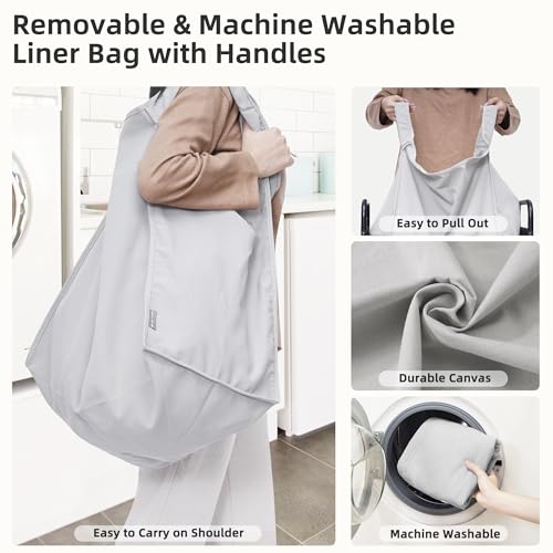 Storage Maniac Rolling Laundry Hamper 3-Section thumbnail 4