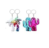 Danirora Sequin Keychains, [24 Pack]Mermaid Tail Keychains Animal Keychains for Kids Birthday Party Favors Supplies Goodie Bag Fillers Carnival Prize Gifts for Girls