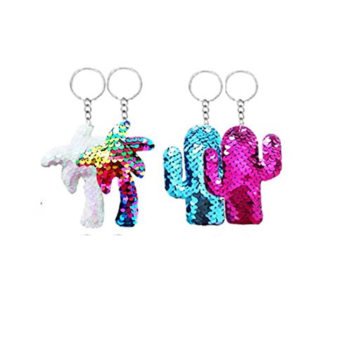 Sequin Keychains, [24 Pack]Mermaid Tail Keychains Animal Keychains for Kids Birthday Party Favors Supplies Goodie Bag Fillers Carnival Prize