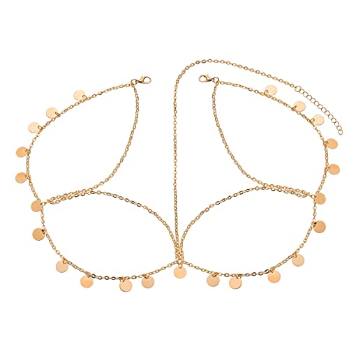 Chaîne de Tête Doré, FUKPO Bandeau Cheveux Femme Fille Doré Bijoux de Tete Oriental Or, Bijoux Cheveux Femme Bohème Festival Accessoire Mariage