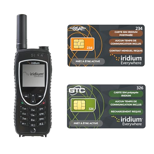 OSAT Téléphone Satellite Iridium Extreme | Robuste, étanche, avec GPS | Couverture Mondiale de la Voix et des SMS pour Les Communications à Distance et...