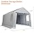 GarveeLife Carport Canopy, 13x20 FT Heavy Duty Carport Waterproof, Portable Garage with Removable Sidewalls & Doors Car Canopy with All-Season Tarp for Motorcycle, Bike, Garden Tools, Grey