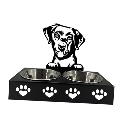 Besga ダブルウォーターとフードボウルかわいいペットフィーダーボウルドッグ犬皿高め子犬の餌箱非スリップキャッツ猫のための給餌ボウル, G