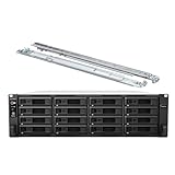 Synology RackStation RS4021xs+ NAS Server with Xeon 2.1GHz CPU, 64GB Memory, 352TB HDD Storage, 2 x 10GbE LAN Ports, Redundant Power, DSM Operating System Bundle with Rail kit