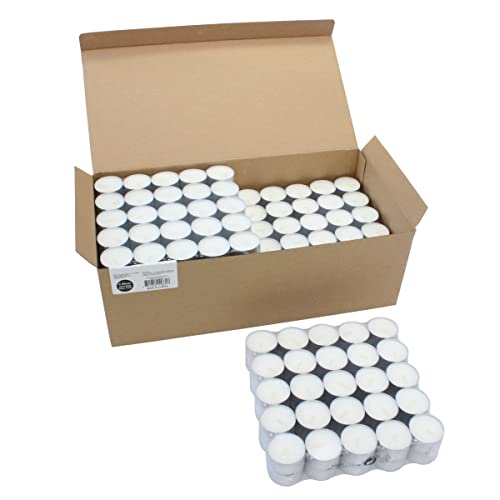 Stonebriar Unscented Tea Light Candles, 6 to 7 Hour Extended Burn Time, Smokeless, White, Bulk Set for Weddings, Events, Home Decor, Emergency Use, 300 Count by Stonebriar - Image 6
