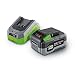 Produktbild LUX-TOOLS AK-20/4.0 Ersatzakku mit Lithium-Ionen Technologie für alle Maschinen des LUX-TOOLS 1PowerSystems | 20V Li-Ion Akku mit 4,0Ah