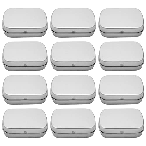 Ronlok Contenedores de Metal-12 Pack Caja de Metales de Estaño Mini Contenedores de Caja Portátil para Dibujo de Perla, Perla Pendiente Almacenamiento