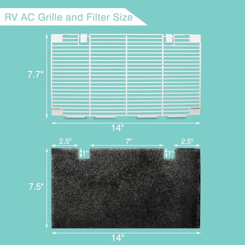 Seven Sparta 414730 Rv A/C Ducted Air Grille Compatible With Dometic 3104928.019 With 2 Filters, Duo-Therm Pad Replacement Air Conditioner Vent Cover thumb #1