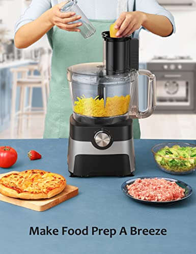 600W 9-Cup Food Processor Leuwd, 8-Cup Blender Jar for Juices, Shakes, Smoothies, and Cocktails, Food Processor and… - Image 8