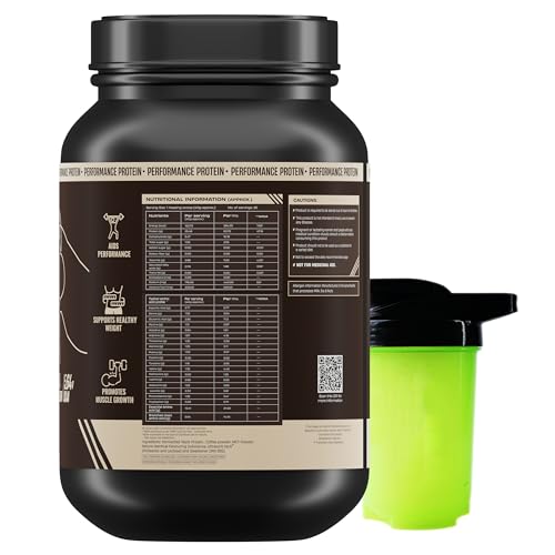 Image of BeastLife Performance Yeast Protein Powder | 25g Protein | Cold Coffee with Free Shaker|NABL Lab Certified | High Absorption for Muscle Growth |Smooth & Light, Easy to Digest with Ultrasorb Tech|5.64g BCAA | Best For Gut | Beta Glucan | Improves Immune Function | 1 Kg