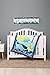 4 PCs Blue T-Rex Dinosaur Nursery Crib Bedding Set