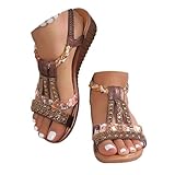 Chaussures de marche, chaussures décontractées à bout ouvert, sandale femme compensees d’Ete, mode casual sandales, chaussures pour plage vacances, mules pour bride cheville