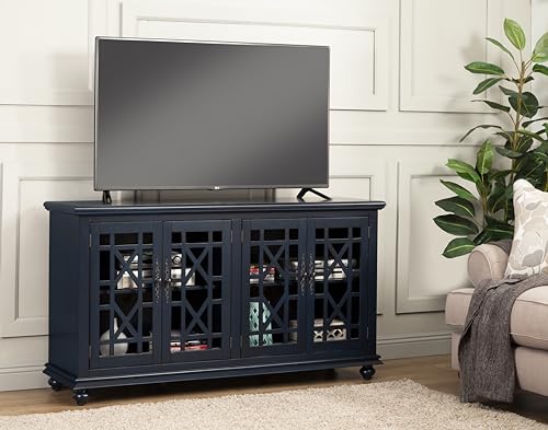 Image of Martin Svensson Home Elegant 63 inch Wood Entertainment Center, Catalina Blue