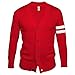Hip Hop 50's Shop - Mens 1950s Letterman Cardigan Sweater (XLarge, Red)