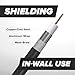 THE CIMPLE CO - RG6 Coaxial Cable 50 FT Outdoor - Indoor/Outdoor Dual Shielded Coax Cable for Satellite TV Antennas, Internet, CATV - Watertight Coax with Rubber Boots 50 Feet (15 Meters), Black