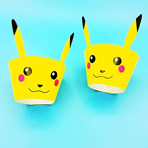 Kuchendekoration Geburtstag,48 Stück Party Dekoration, Cupcake Topper 24 Stück + 24 Cartoons Cupcake Dekoration für Kinder Geburtstagsfeier