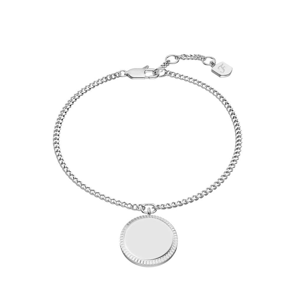 Fossil Ellis Women's Silver-Tone Stainless Steel Bracelet, JF04980040