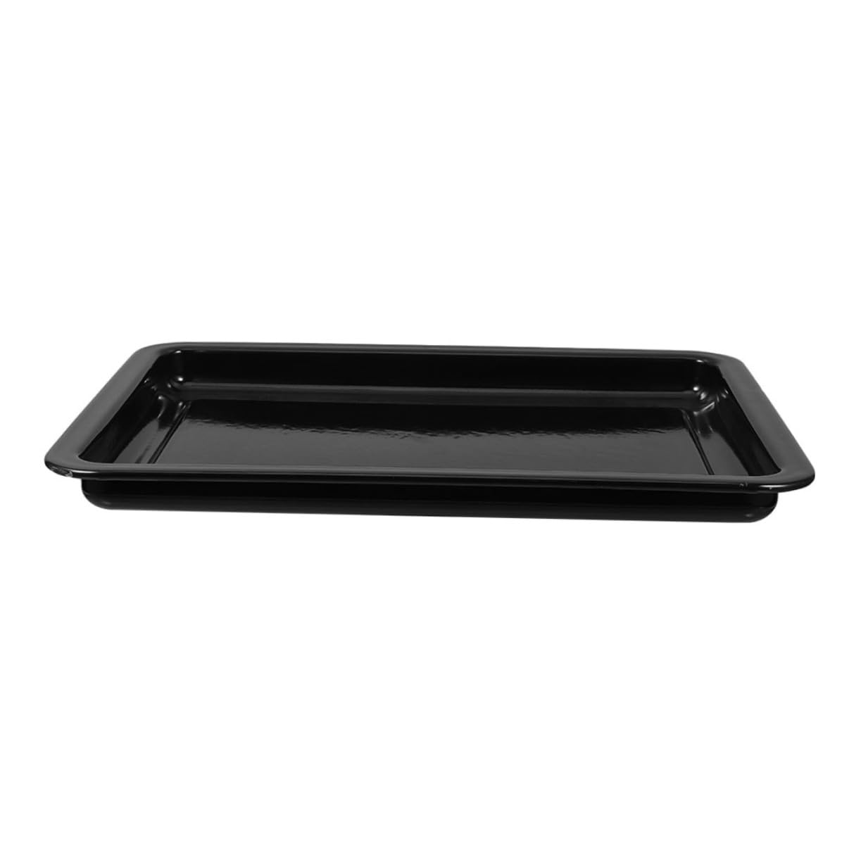 POPETPOP Enamelware Baking Non-stick Rectangular Roasting Tray for Cake Meats High-temperature Resistant Built Grease Drip Tray for Home Ovens Versatile Use