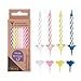 Produktbild Idena 408210 - Geburtstagskerzen Set mit Haltern, 24 Kerzen und 12 Halter, Kuchenkerzen, Tortenkerzen, Happy Birthday, Geburtstag, Party