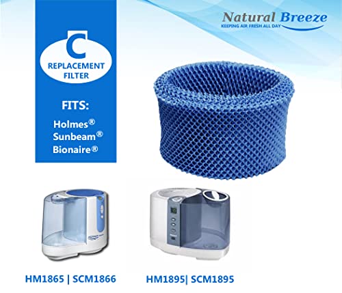 Natural Breeze Washable & Reusable Humidifier Replacement Filter Compatible With Holmes Hwf65 Hwf65Cs ‘C Filter’, Bionaire Bwf-65, Sunbeam Sf206 Hf206 ‘C Filter’, Honeywell Hc-15 Hc-15N ‘F Filter’ #TOP1