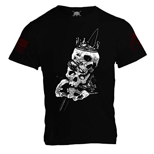 Heads of Kings Mens T Shirt - American Warrior Collection Large Black