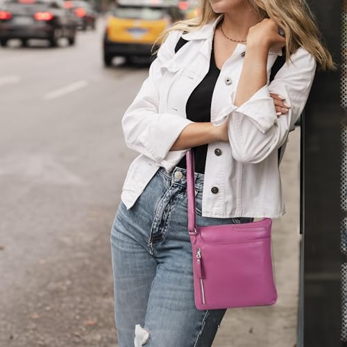 Image of Leather Crossbody Bags for Women - Ladies Sling Handbags - Medium Cross body Purses Handbags - Purses For Women