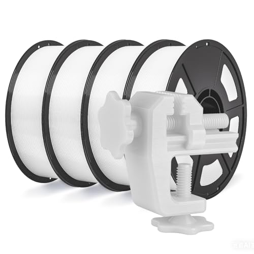 Image of 3D Printer Petg Filament White 4kg 30-300mm /s for Bambu Lab AMS,AMSLite | High toughness is suitable for functional parts;prevents nozzle clogging and air bubbles1.75mm is suitable for Bambu printers