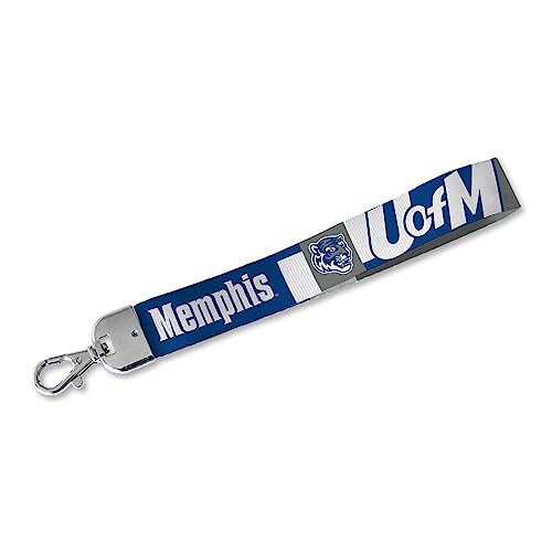 Rico Industries NCAA Memphis Tigers Wrist Lanyard Key Chain, Cute Wristlet Strap Keychain Holder for Women Men Car Keys ID Badges Card Wallet Phone Camera