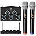 Rybozen Wireless Microphone Karaoke Mixer System, Dual UHF Cordless Mic Handheld Karaoke Microphone for PC, TV, Speaker, Amplifier, Party, Meeting, DJ, Wedding, Supports AUX Optical in/Out
