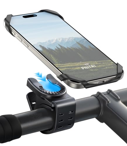Pnitri 2-Pack Fahrrad Handyhalterung Silikon Handyhalter Fahrrad für iPhone Universelle Handyhalterung Fahrradlenker für Rennrad E Scooter Motorrad für 4-7 Zoll Smartphones