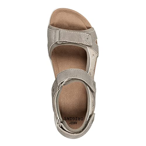 Earth Origins Women’s Skylar Sandal I Slip Resistant, Suede Sandals For Everyday - Granite - 8.5 #TOP4