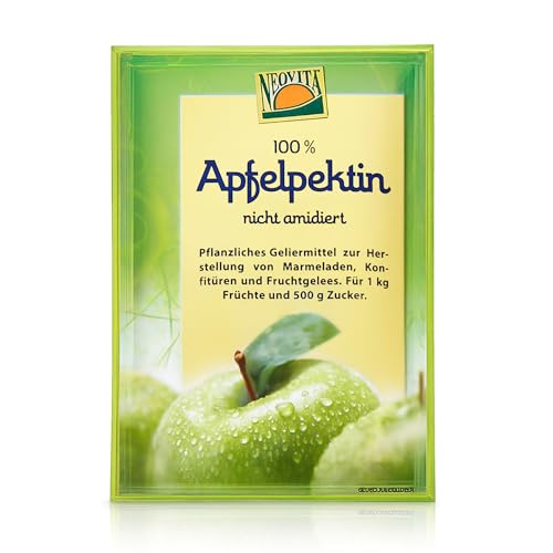 Neovita Apfelpektin Pulver 3 x 15 g Pflanzliches Geliermittel Für Marmelade Konfitüre und Fruchtgelee Vegan Glutenfrei Bindemittel Für Desserts und Eis