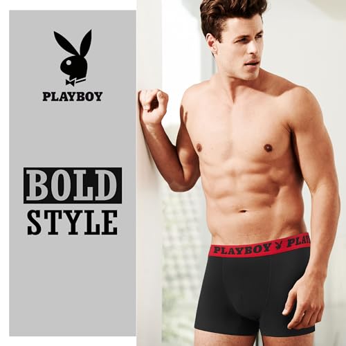 Playboy Mens Underwear 4 Pack Boxers for Men Gifts for Men Boxer Briefs4