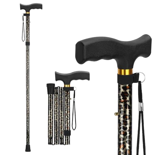 supregear Bastón Plegable - Altura Ajustable, Ligero y Portátil, Ayuda de Movilidad para Caminar con Estabilidad, para Hombres y Mujeres, Leopardo supregear Bastón Plegable - Altura Ajustable, Ligero y Portátil, Ayuda de Movilidad para Caminar con Estabilidad, para Hombres y Mujeres, Leopardo