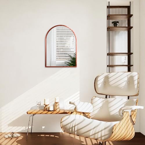 Arch Wall Mirror, 16 x 12 Inch Arch Mirror, Metal Frame Bathroom Vanity Mirror, for Living Room Bedroom Mantel Entryway Hallways - Thumbnail 4