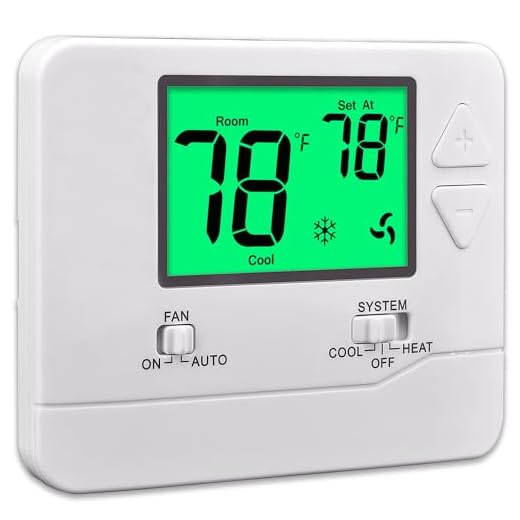 Suuwer Non-Programmable Thermostats for Home 1 Heat/1 Cool - (Green)