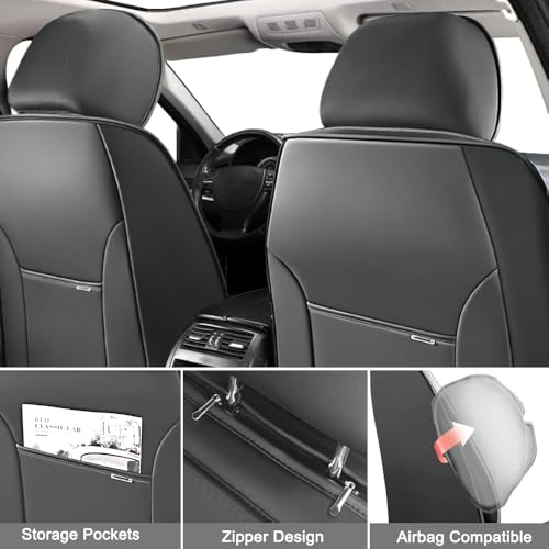 CVQAZ Car Seat Covers for Audi Q3 2015-2024 Durable Leather Seat Cover Waterproof Anti-Slip Seat Covers All Weather Car Seat Automotive Seat Protector(5 Seats,White&Gray-Standard)