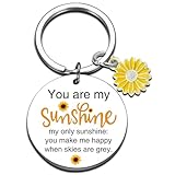 QUIHUD You Are My Sunshine Keychain Sunflower Gifts For Women Best Friend Keychain Birthday Gifts For Wife From Husband Bestie Bff Birthday