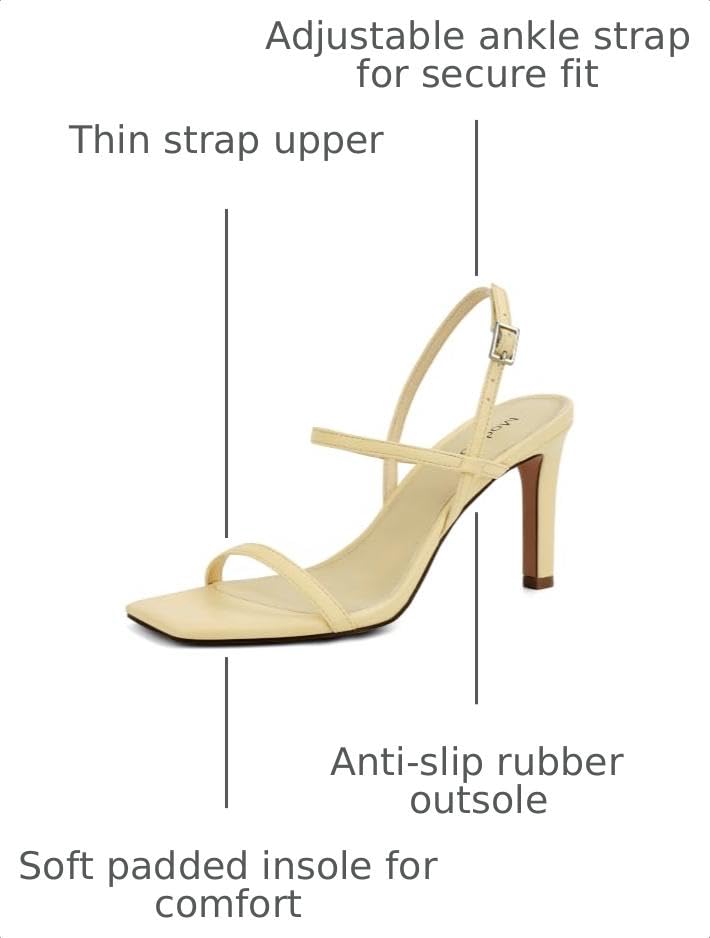 Image of Modatope Womens Sandals Open Toe Strappy Sandals Ankle Strap High Heel Sandals for Women