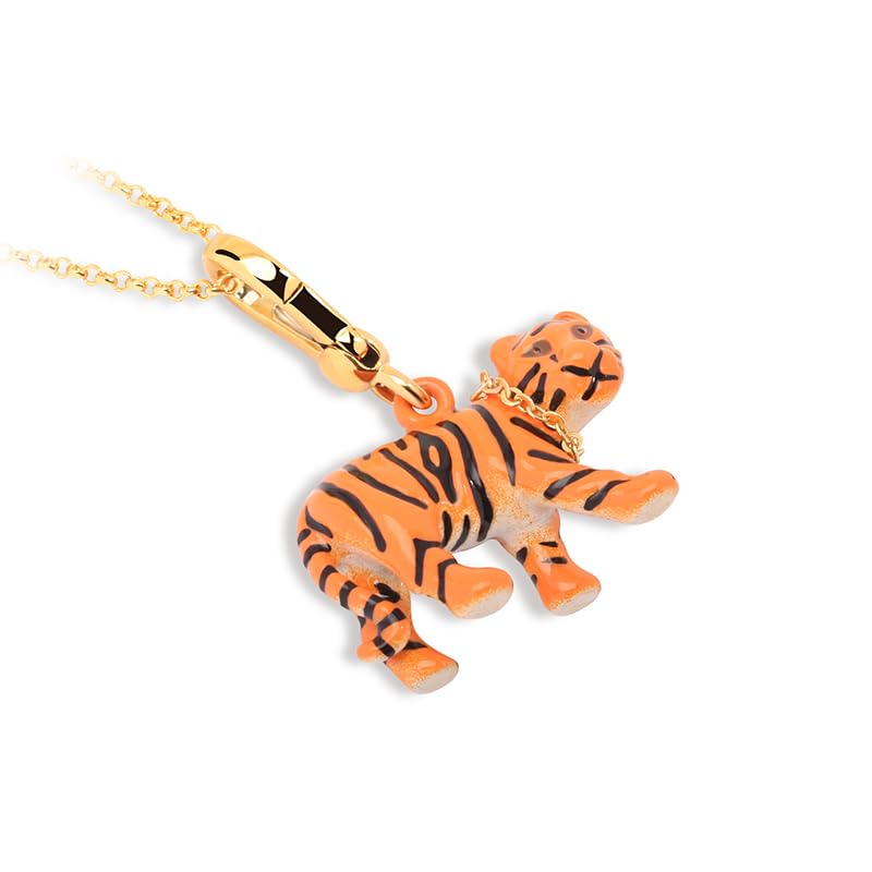 Tiger Enamel Necklace Key Pendant With Chains Jewelry Gift3