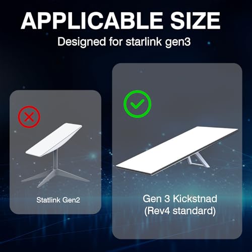 Mkzea STARLINK Gen 3 Mount, Starlink Gen 3 Pipe Adapter, Starlink Mount, Adjustbale Durable Starlink Roof Mounting Pole Pipe Connectors Compatible For Starlink Gen3 V3 Standard Dish Mounting Kit Accessories thumb #3